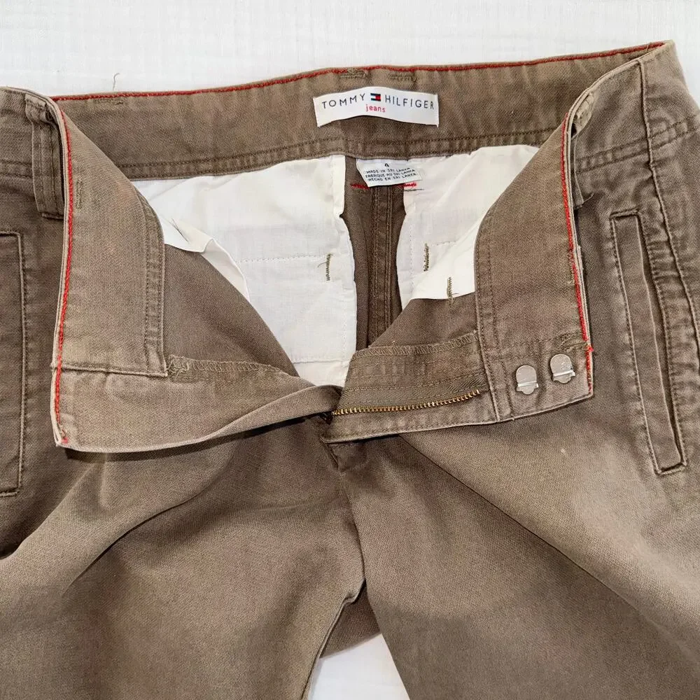 Tommy Hilfiger Jean Y2K Workwear British Khaki Baggy Cotton Canvas Utility Pants
